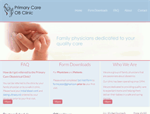 Tablet Screenshot of primarycareobclinic.com